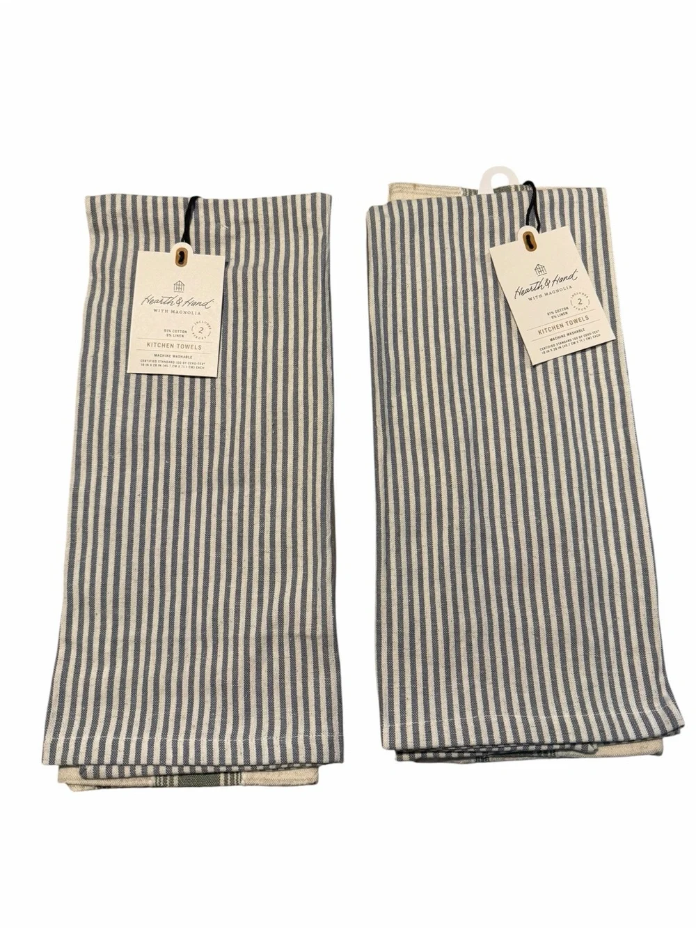 Hearth& Hand  Kitchen Towels - Blue & Cream (Set of 2) 4 towels total